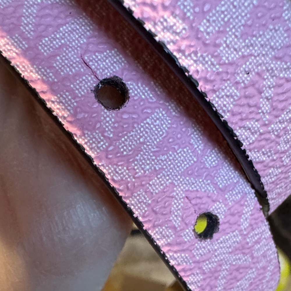 Michael Michael Kors Pink Belt with Gold Logo Buckle - Picture 4 of 10